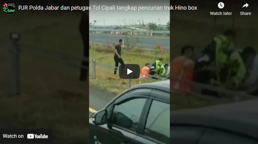 Video PJR Polda Jabar petugas gagalkan pencurian truk di Tol Cipali