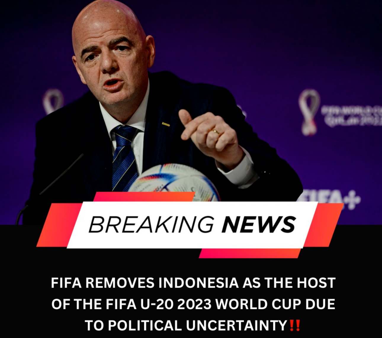 Update Informasi FIFA telah mengeluarkan Indonesia dari Piala Dunia U-20.