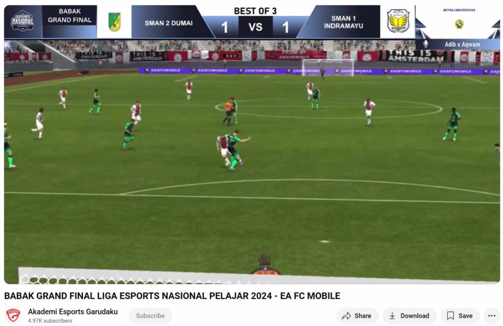 Babak Grand Final Liga Esports Nasional Pelajar 2024 - Ea Fc Mobile | Youtube : Akademi Esports Garudaku