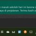 Saya ingin meminta izin tidak masuk sekolah hari ini karena cuaca sangat buruk dan saya khawatir akan keselamatan saya di perjalanan. Terima kasih atas pengertiannya