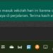 Saya ingin meminta izin tidak masuk sekolah hari ini karena cuaca sangat buruk dan saya khawatir akan keselamatan saya di perjalanan. Terima kasih atas pengertiannya